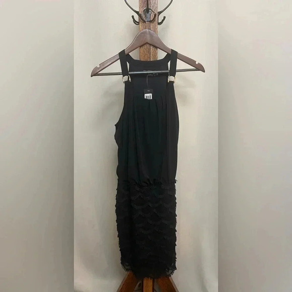 Guess Women’s Janey Mini Halter Top Lace Bottom Little Black Dress‎ Size 8 NWT - Picture 6 of 12